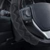 imageMotor Trend SportDrive Faux Leather Steering Wheel Cover Standard 15 inch Size TwoTone Black ampamp Light Gray Car Steering Wheel Cover for Truck Van SUV AutoBlack Max Grip