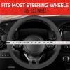 imageMotor Trend SportDrive Faux Leather Steering Wheel Cover Standard 15 inch Size TwoTone Black ampamp Light Gray Car Steering Wheel Cover for Truck Van SUV AutoGray