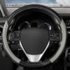 imageMotor Trend SportDrive Faux Leather Steering Wheel Cover Standard 15 inch Size TwoTone Black ampamp Light Gray Car Steering Wheel Cover for Truck Van SUV AutoLight Gray Sport Drive