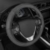 imageMotor Trend Perforated Microfiber Leather Steering Wheel Cover for Cars Trucks SUVs Vans Sporty Racing Improved Grip AntiFatigue Ergonomic Design Airbag Compatible  Fits Standard 15quot Inch  BlackALL GRAY