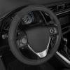 imageMotor Trend Perforated Microfiber Leather Steering Wheel Cover for Cars Trucks SUVs Vans Sporty Racing Improved Grip AntiFatigue Ergonomic Design Airbag Compatible  Fits Standard 15quot Inch  BlackALL BLACK