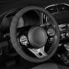 imageMotor Trend SportDrive Faux Leather Steering Wheel Cover Standard 15 inch Size TwoTone Black ampamp Light Gray Car Steering Wheel Cover for Truck Van SUV AutoGray