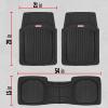 imageMotor Trend FlexToughXL Floor Mats for Cars Full Set AllWeather Rubber Automotive Floor Mats Waterproof Heavy Duty Car Mats Flexible Floor Liners for Car Truck Van SUV Car Floor Mats BlackBlack