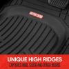 imageMotor Trend FlexToughXL Floor Mats for Cars Full Set AllWeather Rubber Automotive Floor Mats Waterproof Heavy Duty Car Mats Flexible Floor Liners for Car Truck Van SUV Car Floor Mats BlackBlack