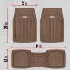 imageMotor Trend FlexToughXL Floor Mats for Cars Full Set AllWeather Rubber Automotive Floor Mats Waterproof Heavy Duty Car Mats Flexible Floor Liners for Car Truck Van SUV Car Floor Mats BlackBrown