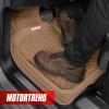 imageMotor Trend FlexToughXL Floor Mats for Cars Full Set AllWeather Rubber Automotive Floor Mats Waterproof Heavy Duty Car Mats Flexible Floor Liners for Car Truck Van SUV Car Floor Mats BlackBeige