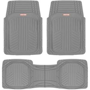 imageMotor Trend FlexToughXL Floor Mats for Cars Full Set AllWeather Rubber Automotive Floor Mats Waterproof Heavy Duty Car Mats Flexible Floor Liners for Car Truck Van SUV Car Floor Mats BlackGray