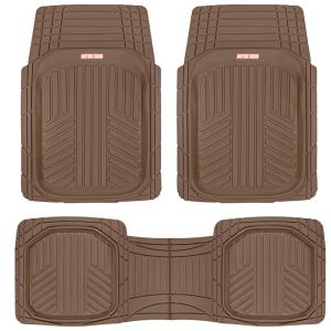 imageMotor Trend FlexToughXL Floor Mats for Cars Full Set AllWeather Rubber Automotive Floor Mats Waterproof Heavy Duty Car Mats Flexible Floor Liners for Car Truck Van SUV Car Floor Mats BlackBrown
