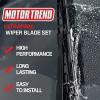 imageMotor Trend Ultrafirm Replacement Windshield Wiper Blades  Advanced CrystalClear StreakFree Premium Blade Design  All Season All Weather 16  24 Inch 2 Pack22  22 Inch 2 Pack