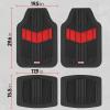 imageMOTOR TREND DualFlex Rubber Car Floor Mats All Weather Waterproof 4Piece Sporty TwoTone Design Car Mats Full Set  Universal TrimtoFit Floor Mats for Car SUV ampamp Trucks  Car Carpet ProtectorRed