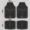imageMOTOR TREND DualFlex Rubber Car Floor Mats All Weather Waterproof 4Piece Sporty TwoTone Design Car Mats Full Set  Universal TrimtoFit Floor Mats for Car SUV ampamp Trucks  Car Carpet ProtectorBlack