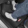 imageMOTOR TREND DualFlex Rubber Car Floor Mats All Weather Waterproof 4Piece Sporty TwoTone Design Car Mats Full Set  Universal TrimtoFit Floor Mats for Car SUV ampamp Trucks  Car Carpet ProtectorBlack