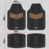 imageMOTOR TREND DualFlex Rubber Car Floor Mats All Weather Waterproof 4Piece Sporty TwoTone Design Car Mats Full Set  Universal TrimtoFit Floor Mats for Car SUV ampamp Trucks  Car Carpet ProtectorBeige