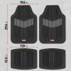 imageMOTOR TREND DualFlex Rubber Car Floor Mats All Weather Waterproof 4Piece Sporty TwoTone Design Car Mats Full Set  Universal TrimtoFit Floor Mats for Car SUV ampamp Trucks  Car Carpet ProtectorGray