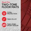 imageMOTOR TREND DualFlex Rubber Car Floor Mats All Weather Waterproof 4Piece Sporty TwoTone Design Car Mats Full Set  Universal TrimtoFit Floor Mats for Car SUV ampamp Trucks  Car Carpet ProtectorBlack