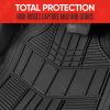 imageMOTOR TREND DualFlex Rubber Car Floor Mats All Weather Waterproof 4Piece Sporty TwoTone Design Car Mats Full Set  Universal TrimtoFit Floor Mats for Car SUV ampamp Trucks  Car Carpet ProtectorBlack