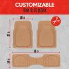 imageMotor Trend FlexTough 4Piece Heavy Duty Floor Mats for Cars Trucks SUVs Automotive Floor Mats Car Mats Full Set Front Rear ampamp Cargo TrimToFit SemiCustom Deep Dish All Weather Rubber Mats  GrayBeige
