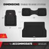 imageMotor Trend FlexTough 4Piece Heavy Duty Floor Mats for Cars Trucks SUVs Automotive Floor Mats Car Mats Full Set Front Rear ampamp Cargo TrimToFit SemiCustom Deep Dish All Weather Rubber Mats  GrayBlack