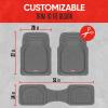 imageMotor Trend FlexTough Floor Mats for Cars Gray Deep Dish AllWeather Mats Waterproof TrimTo Fit Automotive Floor Mats for Trucks SUV Universal Liner Car AccessoriesGray
