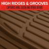 imageMotor Trend FlexTough Floor Mats for Cars Gray Deep Dish AllWeather Mats Waterproof TrimTo Fit Automotive Floor Mats for Trucks SUV Universal Liner Car AccessoriesBrown