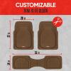 imageMotor Trend FlexTough Floor Mats for Cars Gray Deep Dish AllWeather Mats Waterproof TrimTo Fit Automotive Floor Mats for Trucks SUV Universal Liner Car AccessoriesBrown