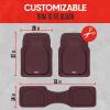 imageMotor Trend FlexTough Floor Mats for Cars Gray Deep Dish AllWeather Mats Waterproof TrimTo Fit Automotive Floor Mats for Trucks SUV Universal Liner Car AccessoriesBurgundy