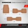 imageMotor Trend Original FlexTough Black Rubber Car Floor Mats for 3 Row Vehicles Front ampamp Rear 2nd Row Deep Dish All Weather Automotive Heavy Duty Trim to Fit Automotive Liners for Cars Truck Van SUVBeige