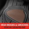 imageMotor Trend TwoTone Focus Rubber Car Floor Mats for Autos SUV Truck ampamp Van  AllWeather Waterproof Protection Front ampamp Rear Liners Trim to Fit Most VehiclesBeige