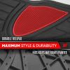 imageMotor Trend TwoTone Focus Rubber Car Floor Mats for Autos SUV Truck ampamp Van  AllWeather Waterproof Protection Front ampamp Rear Liners Trim to Fit Most VehiclesRed
