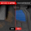 imageMotor Trend TwoTone Focus Rubber Car Floor Mats for Autos SUV Truck ampamp Van  AllWeather Waterproof Protection Front ampamp Rear Liners Trim to Fit Most VehiclesBlue