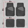 imageMotor Trend TwoTone Focus Rubber Car Floor Mats for Autos SUV Truck ampamp Van  AllWeather Waterproof Protection Front ampamp Rear Liners Trim to Fit Most VehiclesGray