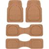 imageMotor Trend Original FlexTough Black Rubber Car Floor Mats for 3 Row Vehicles Front ampamp Rear 2nd Row Deep Dish All Weather Automotive Heavy Duty Trim to Fit Automotive Liners for Cars Truck Van SUVBeige