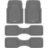 imageMotor Trend Original FlexTough Black Rubber Car Floor Mats for 3 Row Vehicles Front ampamp Rear 2nd Row Deep Dish All Weather Automotive Heavy Duty Trim to Fit Automotive Liners for Cars Truck Van SUVGray