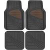 imageMotor Trend TwoTone Focus Rubber Car Floor Mats for Autos SUV Truck ampamp Van  AllWeather Waterproof Protection Front ampamp Rear Liners Trim to Fit Most VehiclesBeige