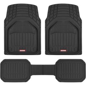 imageMotor Trend 943BG FlexTough Defender Car Floor Mats Next Generation Deep Dish Heavy Duty Contour Liners for Car SUV Truck ampamp VanAll Weather Protection Trim to Fit Most Vehicles BeigeBlack