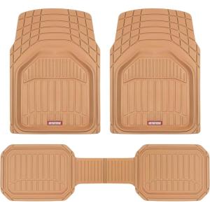 imageMotor Trend 943BG FlexTough Defender Car Floor Mats Next Generation Deep Dish Heavy Duty Contour Liners for Car SUV Truck ampamp VanAll Weather Protection Trim to Fit Most Vehicles BeigeBeige