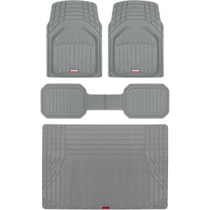 imageMotor Trend 943BG FlexTough Defender Car Floor Mats Next Generation Deep Dish Heavy Duty Contour Liners for Car SUV Truck ampamp VanAll Weather Protection Trim to Fit Most Vehicles BeigeGray w Cargo Liner