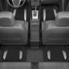 imageMotor Trend ChromeTech Car Floor Mats Full Set  Durable Rubber Floor Mats for Cars with Two Tone Accent All Weather Interior Protection for Front and Rear with NonSlip Backing Silver ChromeBlack  Silver Chrome
