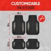 imageMotor Trend ChromeTech Car Floor Mats Full Set  Durable Rubber Floor Mats for Cars with Two Tone Accent All Weather Interior Protection for Front and Rear with NonSlip Backing Silver ChromeBlack  GunMetal Silver