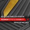 imageMotor Trend ChromeTech Car Floor Mats Full Set  Durable Rubber Floor Mats for Cars with Two Tone Accent All Weather Interior Protection for Front and Rear with NonSlip Backing Silver ChromeBlack  Gold
