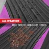 imageMotor Trend ChromeTech Car Floor Mats Full Set  Durable Rubber Floor Mats for Cars with Two Tone Accent All Weather Interior Protection for Front and Rear with NonSlip Backing Silver ChromeBlack  Pink