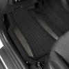imageMotor Trend ChromeTech Car Floor Mats Full Set  Durable Rubber Floor Mats for Cars with Two Tone Accent All Weather Interior Protection for Front and Rear with NonSlip Backing Silver ChromeBlack  GunMetal Silver