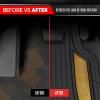imageMotor Trend ChromeTech Car Floor Mats Full Set  Durable Rubber Floor Mats for Cars with Two Tone Accent All Weather Interior Protection for Front and Rear with NonSlip Backing Silver ChromeBlack  Gold