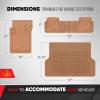 imageMotor Trend FlexTough Advanced Beige Rubber Car Floor Mats  Heavy Duty Trim to Fit All Weather Floor Mats for Cars Truck SUV  Automotive Car Interior Floor Liner Protection  Universal FitBeige