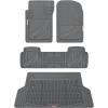 imageMotor Trend FlexTough Advanced Beige Rubber Car Floor Mats  Heavy Duty Trim to Fit All Weather Floor Mats for Cars Truck SUV  Automotive Car Interior Floor Liner Protection  Universal FitGray