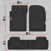 imageMotor Trend FlexTough Advanced Beige Rubber Car Floor Mats  Heavy Duty Trim to Fit All Weather Floor Mats for Cars Truck SUV  Automotive Car Interior Floor Liner Protection  Universal FitBlack