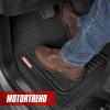 imageMotor Trend FlexTough Advanced Beige Rubber Car Floor Mats  Heavy Duty Trim to Fit All Weather Floor Mats for Cars Truck SUV  Automotive Car Interior Floor Liner Protection  Universal FitBlack
