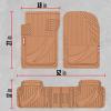 imageMotor Trend FlexTough Advanced Beige Rubber Car Floor Mats  Heavy Duty Trim to Fit All Weather Floor Mats for Cars Truck SUV  Automotive Car Interior Floor Liner Protection  Universal FitBeige