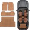 imageMotor Trend FlexTough Advanced Beige Rubber Car Floor Mats  Heavy Duty Trim to Fit All Weather Floor Mats for Cars Truck SUV  Automotive Car Interior Floor Liner Protection  Universal FitBeige