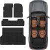 imageMotor Trend FlexTough Advanced Beige Rubber Car Floor Mats  Heavy Duty Trim to Fit All Weather Floor Mats for Cars Truck SUV  Automotive Car Interior Floor Liner Protection  Universal FitBlack